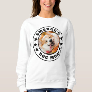 Hunde Mama Benutzerdefiniertes Foto und Name Sweat Sweatshirt