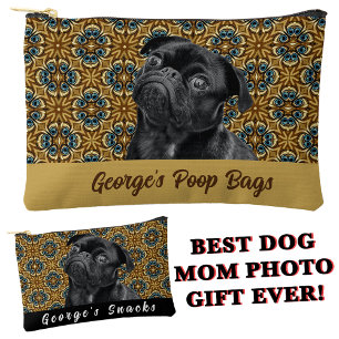 Hunde Mama Brown Gold Foto Personalisiert Gekackt Zubehörtasche