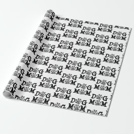 Hunde Mama Buffalo Karierte Hundeausdrucke Geschenkpapier