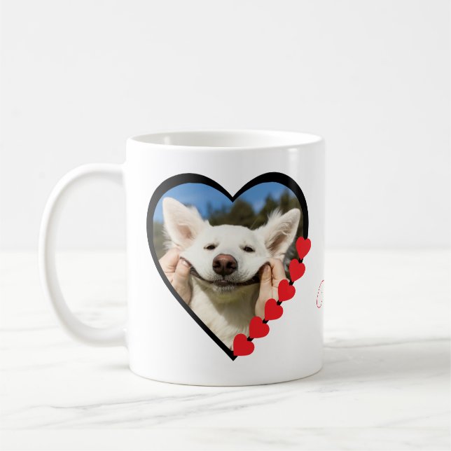 Hunde Mama Custom Pet Foto Hund Lover Kaffeetasse (Links)