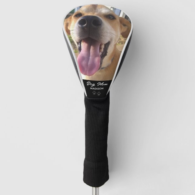 Hunde Mama Custom Pet Foto Personalisiert Golf Headcover (Vorderseite)