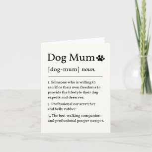Hunde-Mama-Definitionskarte Karte
