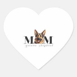 Hunde Mama DEUTSCHE SCHEPHERD DOG Klassischer T -  Herz-Aufkleber