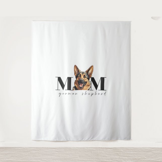 Hunde Mama DEUTSCHE SCHEPHERD DOG Klassischer T -  Wandteppich (Vorderseite)