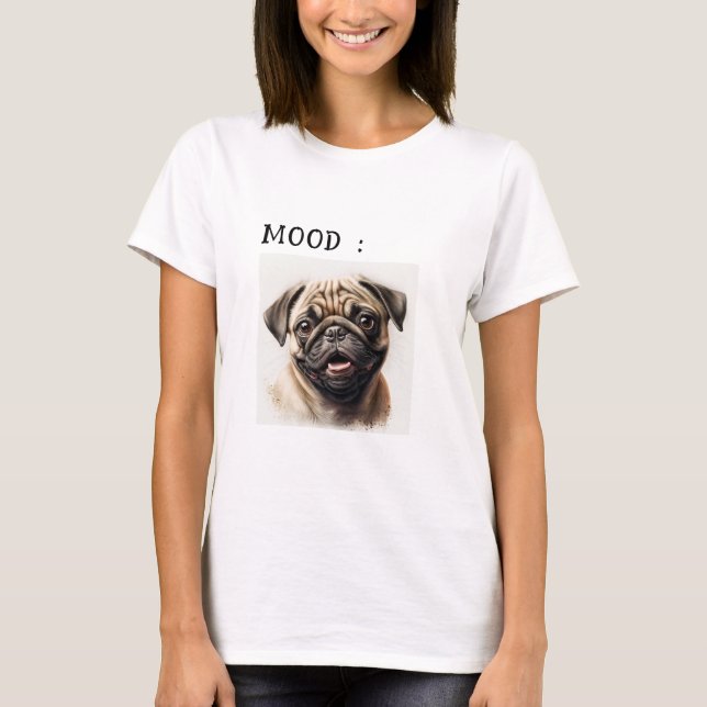 Hunde-Mama | Einfache Niedliche Retro Script Besit T-Shirt (Vorderseite)