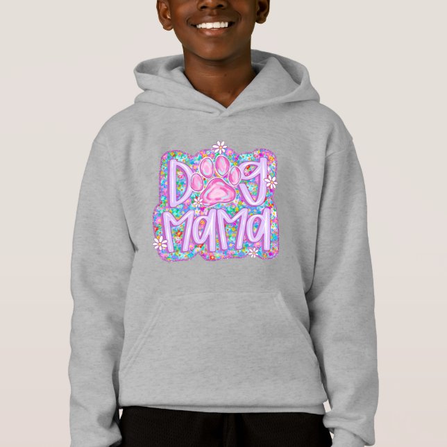 Hunde Mama - farbenfrohe Liebe Hoodie (Vorderseite)
