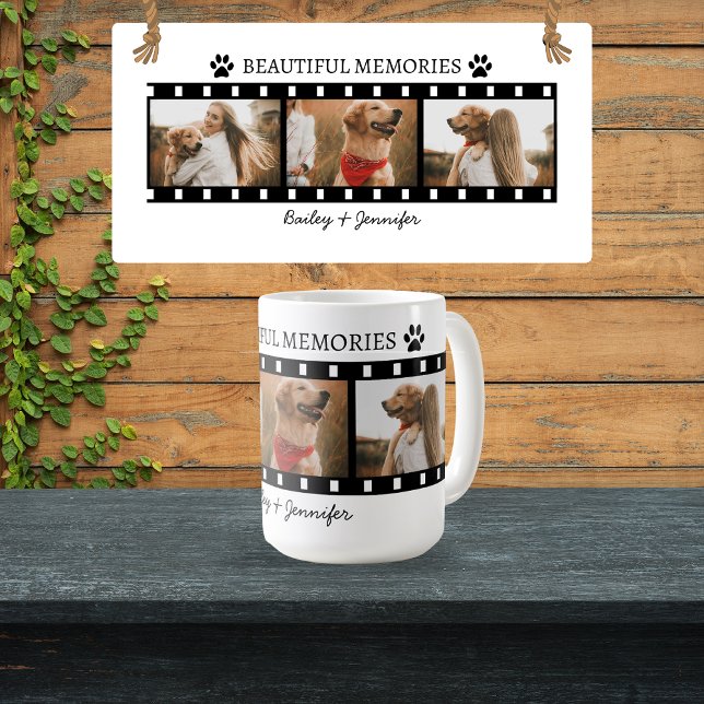 Hunde Mama Film Strip Foto Tasse Custom Haustier E (nostalgic film strip mug, dog lover gift, dog mom mug, dog dad mug, custom pet mug for dog mom & dad)