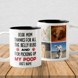 Hunde-Mama - Funny Custom Gift mit Hunde-Fotos & N Zweifarbige Tasse