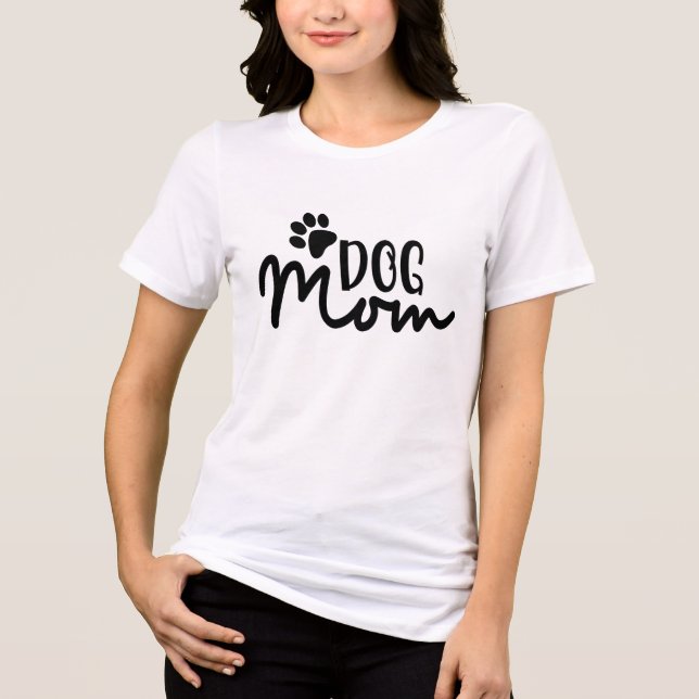 Hunde Mama-Funny Tri-Blend Shirt (Vorderseite)