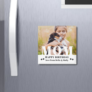 Hunde Mama Happy Birthday Modernes Personalisierte Magnet