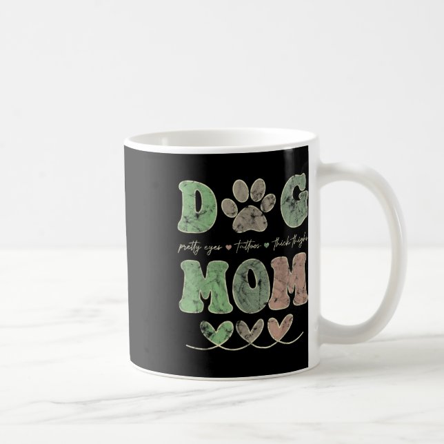 Hunde Mama Hübsch Aug Tattoos Thick Thigh Funny Kaffeetasse (Rechts)
