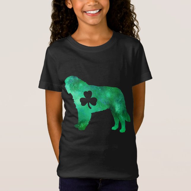 Hunde Mama Hund Lover St Patrick's Day Saint Berna T-Shirt (Vorderseite)