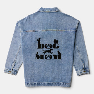 Hunde-Mama-Hund-Silhouette Pfotenabdruck Süßer Hau Jeansjacke