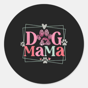 Hunde Mama Hund und Katze Mama Furmama Mütter Tag Runder Aufkleber