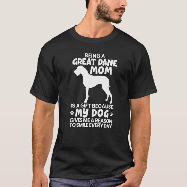 Hunde Mama Hunde Züchter Mama Große Dane Mama T-Shirt (Vorderseite)