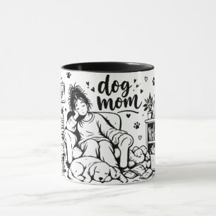 Hunde-Mama-Kaffeetasse Tasse