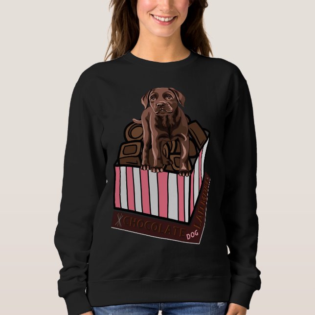 Hunde Mama Labrador Angepasst Scoop Sweatshirt (Vorderseite)