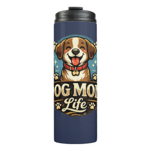 Hunde-Mama-Leben – Stolz und verspieltes Haustierl Thermosbecher