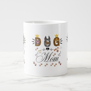 Hunde-Mama Leopardendruck Pfoten-Design/Leopard Hu Jumbo-Tasse