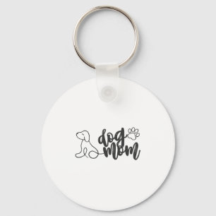 Hunde Mama Linie Art Design Minimalistischer Hund Schlüsselanhänger