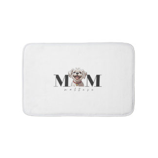 Hunde Mama MALTESE Klassischer T - Shirt Badematte