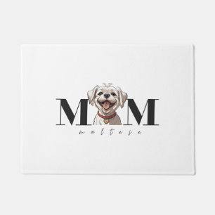 Hunde Mama MALTESE Klassischer T - Shirt Fußmatte