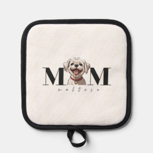 Hunde Mama MALTESE Klassischer T - Shirt Topflappen