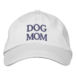 Hunde Mama marineblaue Typografie Bestickte Baseballkappe