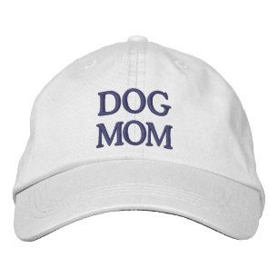 Hunde Mama marineblaue Typografie Bestickte Baseballkappe