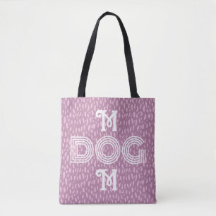 Hunde Mama Moderne Typografie Tasche rosa