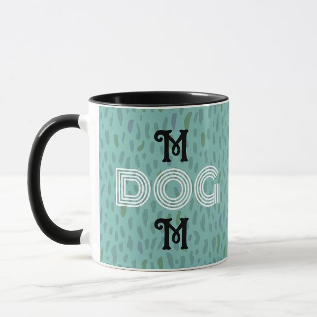 Hunde Mama niedlich trendy Tasse Typografie schwar (Links)