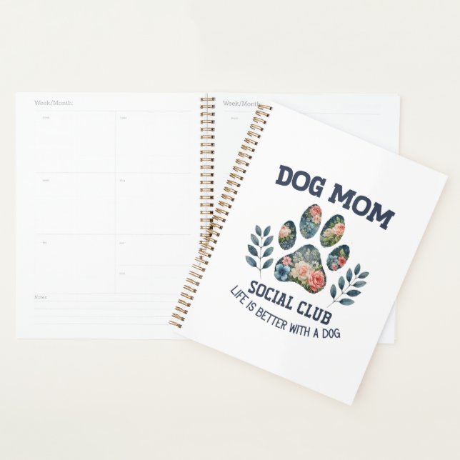 Hunde Mama Paw Floral Planer (Anzeige)