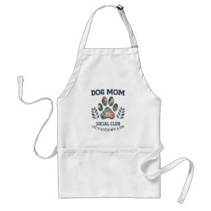 Hunde Mama Paw Floral Schürze