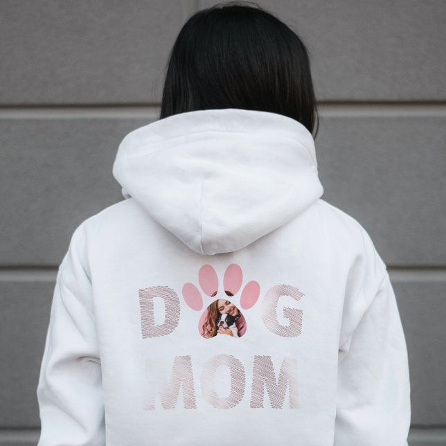 Hunde Mama Paw Foto Custom Foto Rose Gold Hoodie (Von Creator hochgeladen)