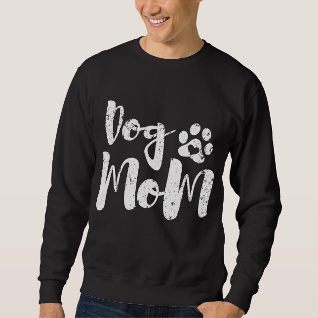 Hunde Mama Paw Geschenk Sweatshirt (Vorderseite)