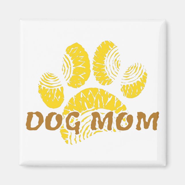 Hunde Mama Paw Sonnenblume Zeichnend Magnet (Vorne)