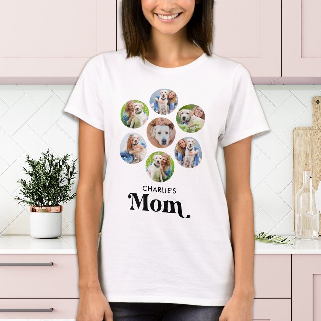 Hunde MAMA Personalisiert Hund Lover Heimtierfoto  T-Shirt (Von Creator hochgeladen)