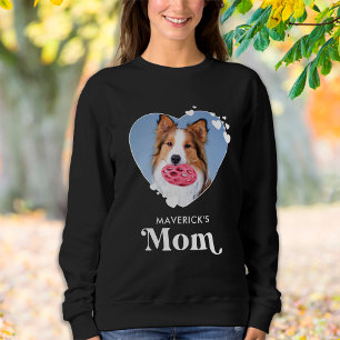 Hunde MAMA Personalisiertes Haustier Foto Herzstüc Sweatshirt