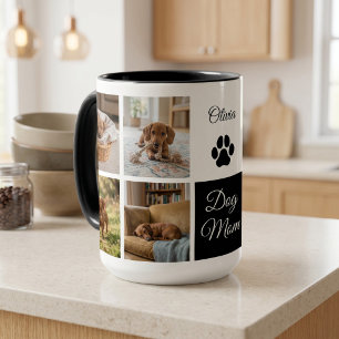 Hunde-Mama-Pfotenabdruck Acht Fotos Benutzerdefini Tasse