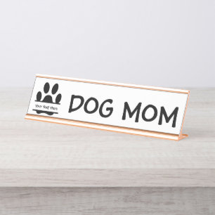Hunde Mama PW Print Schreibtischnamensplakette