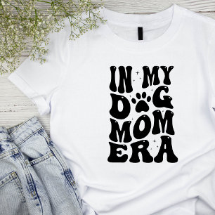Hunde Mama Retro Schriftart Frauen Basic T - Shirt