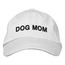 Hunde-Mama Schwarz-weiß minimalistisch modern Bestickte Baseballkappe