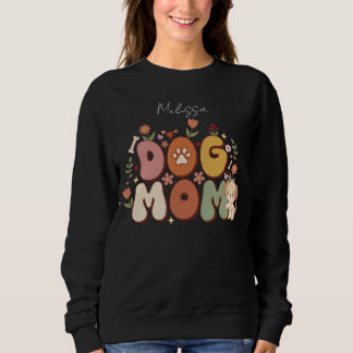 Hunde-Mama-Shirt Kawaii Floral Vintage Retro Sweatshirt
