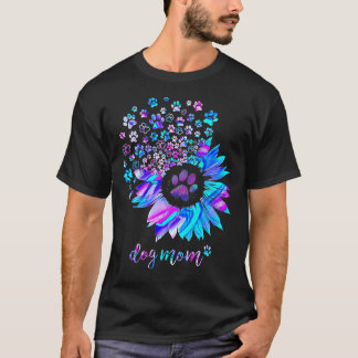 Hunde Mama Sonnenblume Hund Paw Hologramm T - Shir T-Shirt