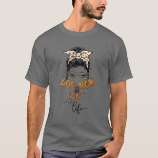 Hunde Mama Tante Leben Funny Tante Gesichtspferd L T-Shirt