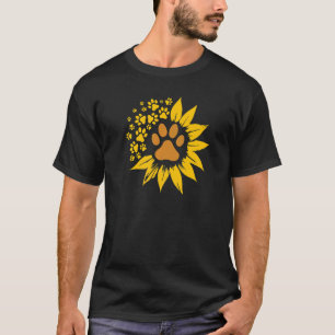 Hunde Mama Vater Sonnenblume Drucke T-Shirt