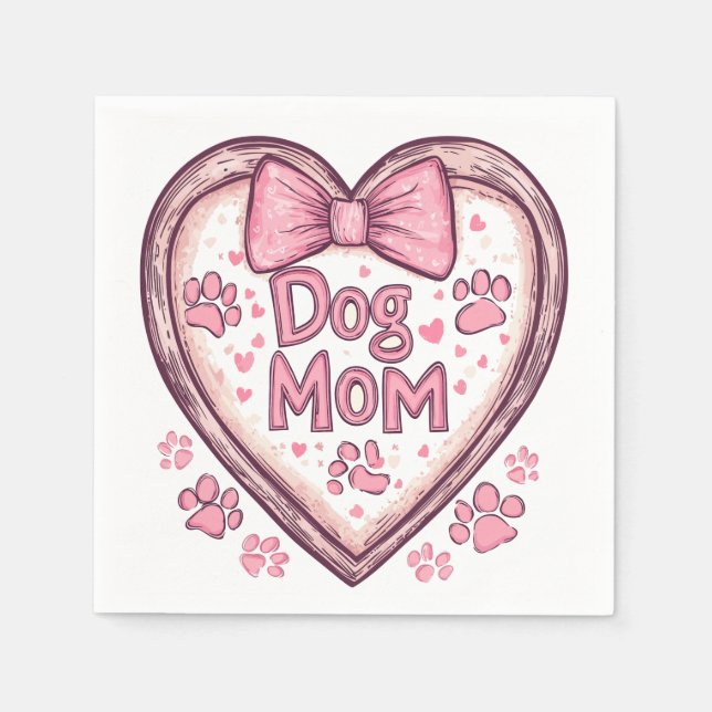 Hunde Mama Vibes - Chill and Stylish Design Serviette (Vorderseite)