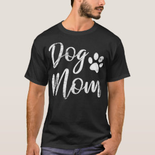 Hunde Mama Vintag gestörtes Design Funny Dog Paw T-Shirt