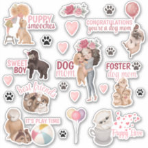Hunde Mama Vinyl Stickers
