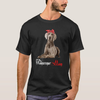 Hunde Mama Welppy Mama Weimaraner T-Shirt
